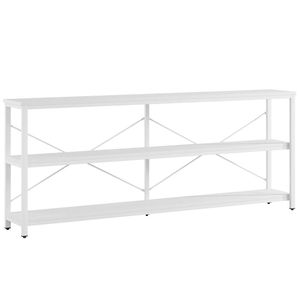 Tavolo Consolle Extra Lungo con Spazio di Archiviazione, Scaffale Aperto e Espositore - Product Image 5