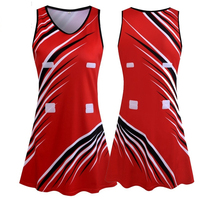 Setelan Jersey & Celana Pendek Sublimasi Tanpa Lengan V-Neck untuk Latihan Olahraga Seragam Netball Terbuat dari 100% Poliester