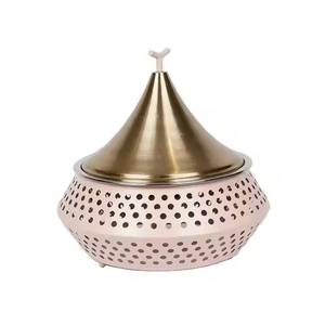 Plat à chafing en acier inoxydable arabe fait main de qualité supérieure avec support décoratif, chauffe-plats pour buffet et traiteur - Product Image 4