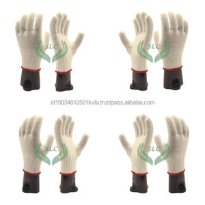 Guantes de Trabajo de Algodón Antideslizantes, Puntas de Dedos Lisas, Muñequera Tejida, Guantes de Seguridad de Uso General, Antiestáticos, Color Personalizable, Blanco - Product Image 5
