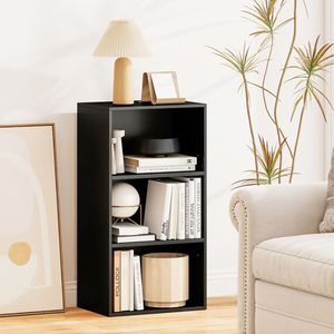 Libreria Moderna Industriale a 3 Ripiani con Scaffali Regolabili per Soggiorno e Ufficio Domestico - Product Image 1