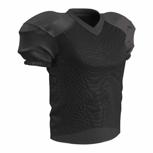 Maillot d'entraînement de football américain en mesh noir pour adulte, uniforme d'entraînement extensible, séchage rapide, vêtements d'équipe - Product Image 1
