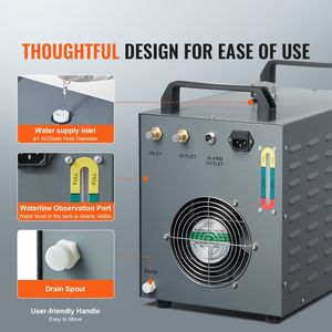 CW-3000(PRO) Enfriador de Agua Industrial Refrigerado por Aire de 150W, Capacidad de 18L, Tanque de Agua de 12L, Sistema de Enfriamiento de 18 Pulgadas - Product Image 6