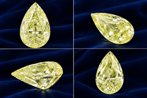 Diamant de laboratoire de 3,05 carats, forme poire, FANCY YELLOW VS1 |   Diamant CVD certifié IGI CRAFTED CARBON CC-9821 pour la fabrication de bijoux - Product Image 2