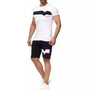 Latest Design New Summer Men 2PC <b>Set</b> Mens Sporting Suit with Pockets Short Sleeves 100%Cotton Mans Shirt & Short For Daily Use - Product Image 4