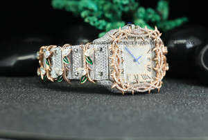 Reloj de Lujo con Diamantes para Hombre y Mujer – Reloj de Pulsera Personalizado Estilo Hip Hop con Esfera Romana, Acero Inoxidable Dorado y Plateado - Product Image 4