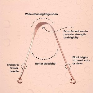Raspador de Lengua de Cobre Puro Indio Fácil de Usar, Mejora el Sentido del Sabor y la Higiene Bucal, Previene el Mal Aliento - Product Image 3