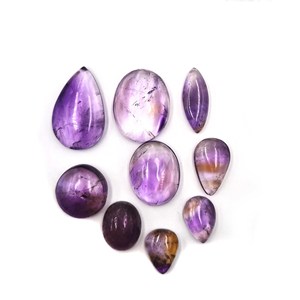 Lot de pierres précieuses en améthyste naturelle, formes variées, cabochons, 11-50 mm, pour la création de bijoux faits main - Product Image 2