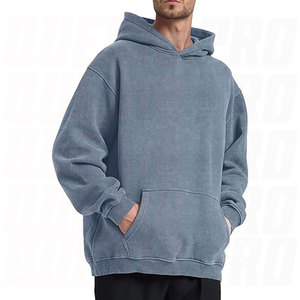 Sweat-shirt à capuche oversize pour homme, style streetwear, vintage, délavé à l'acide, pour sublimation, broderie et impression DTF - Product Image 4