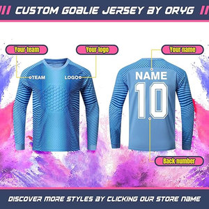 Personalized Youth Adult Goalkeeper Jersey Custom Padded Goalie Uniform Soccer Keeper <b>Shirt</b> Team Logo Name Number Sublimation - Product Image 3