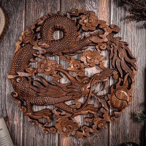 Estatua de Dragón Hecha a Mano en Madera Natural, Escultura Decorativa de Dragón, Artesanía en Madera, Proveedor Mayorista de Adornos de Dragón de Madera - Product Image 5