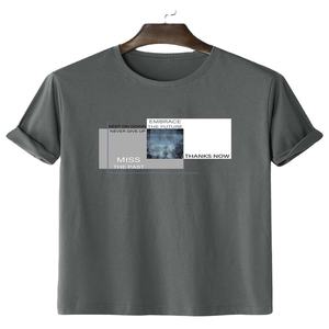 Meilleures ventes de t-shirts à col rond 100% coton avec conception personnalisée imprimés à manches courtes, vente en gros OEM décontracté uni tricoté orienté vers l'exportation - Product Image 3