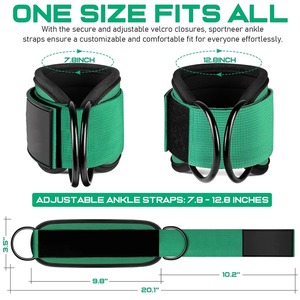 Sangles de cheville et de poignet ajustables en néoprène pour musculation, fixation sportive, vente chaude - Product Image 6