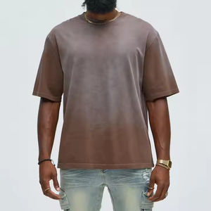 Camisetas de Hombre de Tallas Grandes con Estampado Tie-Dye, Lavado Ácido, Lisas, con Logotipo Personalizado, de Algodón, Hechas en Pakistán, Venta al Por Mayor OEM HSI, Tendencia 2026 - Product Image 4