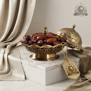 Silver And Gold Hammered Metal <b>Bowl</b> <b>With</b> Star Pattern Dome <b>Lid</b> And Crescent Moon Finial Footed Tableware Accent - Product Image 3