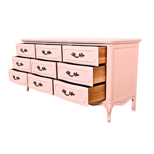 Solid Teak Wood Vintage Dresser <b>Chest</b> of Drawers Pink Classic Carved <b>Storage</b> Cabinet Bedroom Furniture Luxury Home Use - Product Image 2