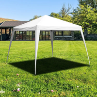 Salons en plein air Glamping Events Gazebo 3x3m 10x10 ft Tissu de finition imperméable Cadre en fer Toile de tente à baldaquin