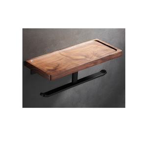 Porte-rouleau de papier toilette en bois, vente en gros d'accessoires de salle de bain, support mural en bois pour papier toilette - Product Image 2