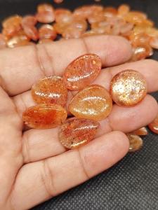Piedra Preciosa de Sunstone Naranja Arcoíris Natural de Alta Calidad, Pulida, de Origen Africano, en Forma Mixta, Cabujón Suelto - Product Image 6