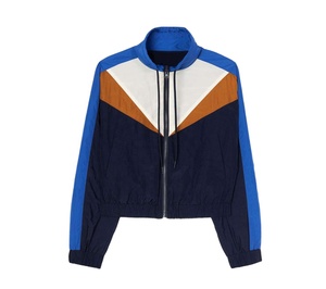 Haute qualité grande taille femmes respirant fermeture éclair coupe-vent imperméable sport en plein air couleur bloc dernière conception veste en Nylon - Product Image 1