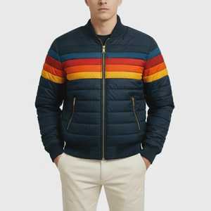 Handmade Unisex Bomber Puffer Jacket-<b>Canvas</b> Waterproof Windproof Plus Size Winter Streetwear - Product Image 6