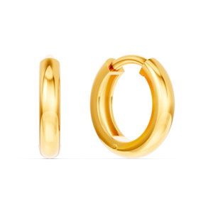 9K 10K 14K 18K <b>Solid</b> <b>Gold</b> <b>Huggies</b> Earrings 11mm IGI Certified RJC ODM OEM Ethical Fine Jewellery Manufacturer Wholesale EA502332 - Product Image 2
