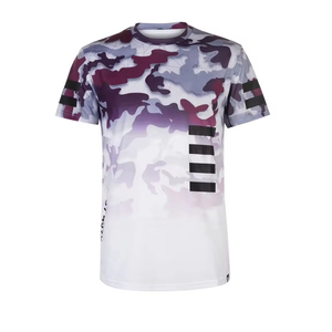 T-shirt décontracté pour homme à manches courtes, col rond, imprimé camouflage par sublimation, coupe classique, séchage rapide, respirant, 100 % coton tricoté - Product Image 4