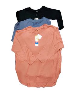 Camiseta de Manga Larga Extra Grande de Algodón de Punto con Cuello Redondo Premium Personalizada para Mujer - Product Image 5