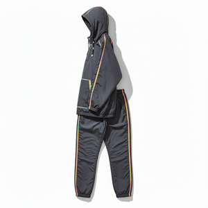 Premium Reflective Piping Colorful Windbreaker Tracksuit - <b>High</b>-<b>Visibility</b> Sportswear Set Bulk MOQ Supply - Product Image 3
