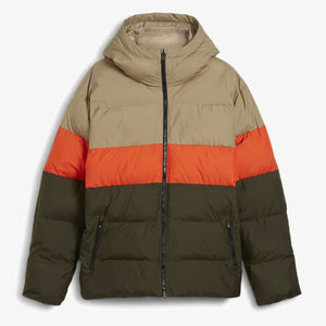 2025 OEM Service Unisex Stand Collar Winter Puffer <b>Jacket</b> with Color Block Design Customized <b>for</b> <b>Men</b> - Product Image 2
