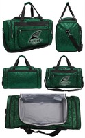 Sac de sport HAMILO rouge à paillettes, fermeture éclair, résistant à l'eau, forme carrée, système de transport avec poignée