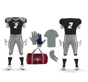 Uniformes de Fútbol Americano Personalizados al por Mayor, Manga Corta, 100% Poliéster, Jersey XL Económico, Paquete con Mangas de Compresión - Product Image 1