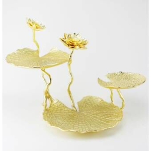 Support à gâteau en métal à deux niveaux, design feuille de ginkgo, multi-étages, idéal pour la décoration intérieure, en promotion au meilleur prix - Product Image 6