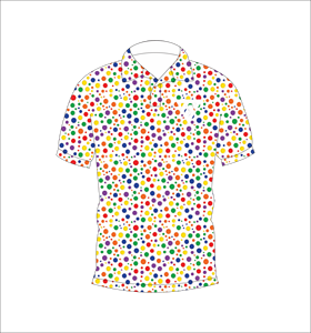 Camiseta Polo Blanca Multicolor con Micro Puntos para Hombre, Sublimación Personalizada, Manga Corta, Verano, Casual, Transpirable, Ligera, para Golf - Product Image 4