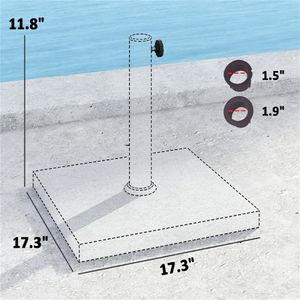 Base de parasol de terrasse noire uniquement – Support de parasol d'extérieur de qualité supérieure - Product Image 5