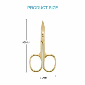 Ciseaux à cuticules en acier inoxydable, pointus et courbés, pour manucure, pédicure, ongles des doigts et des orteils - Product Image 3