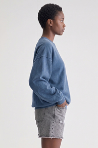 Sudaderas holgadas para mujer / Sudaderas de cuello redondo holgadas estilo streetwear para mujer - Sudaderas con hombros caídos para mujer - Product Image 2