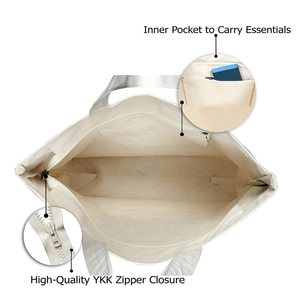 Sacs de plage en jute écologique avec logo imprimé personnalisé et poignée en ruban blanc pour un usage quotidien pour faire du shopping - Product Image 3