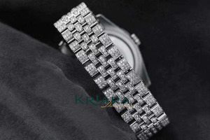 Moissanite Stainless Steel Silver <b>Watch</b> Luxury Timepiece with Diamonds and Water Resistant Features for Modern Lifestyles - Product Image 6