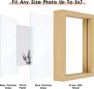 Best Seller Double Sided <b>Floating</b> Modern Photo <b>Frame</b> Square Wall Art Home Decor Customized Logo MDF Material Flip <b>Frame</b> - Product Image 3