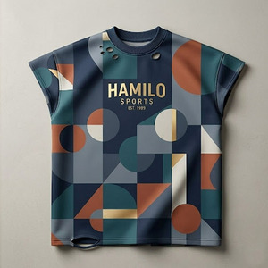 T-shirts de sport pour hommes très demandés avec logo personnalisé en impression numérique, coupe classique, coton, séchage rapide, au meilleur prix - Product Image 1