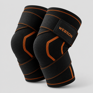 Webson Knee Support Adjustable Breathable Compression Sleeve Professional Protection Waterproof Hook Loop Closure Weight Lifting - Product Image 2