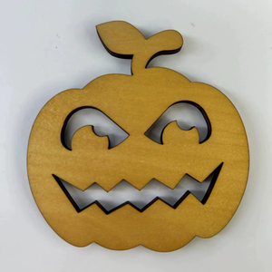 Premium Horror Pumpkin Face Design Laser Cut <b>Drink</b> <b>Coasters</b> For Table Protection And Halloween Decor Handcrafted From India - Product Image 1