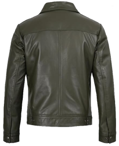 SBEA IMPEX Mens Black PU <b>Leather</b> Cafe Racer Slim Fit Motorcycle Biker <b>Jacket</b> Stand Collar Thick <b>Winter</b> Vintage Casual - Product Image 2