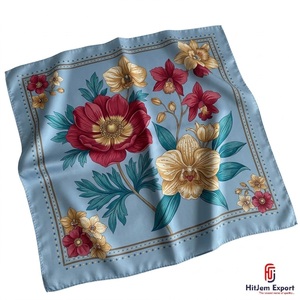 Custom Digital Print Square <b>Scarf</b> Private Label Fashion <b>Scarf</b> Premium Quality OEM ODM Textile Manufacturer Bali Custom - Product Image 4