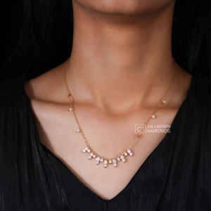 Exquisito Colgante de Diamante Cultivado en Laboratorio con Corte Brillante Redondo en Oro Amarillo de 14K para Mujer, Color EF, Joyería de Diamante Sintético, 2.85g - Product Image 1