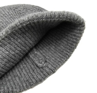 Bonnet unisexe côtelé personnalisé avec logo brodé, bonnet d'hiver chaud à revers, style streetwear minimaliste décontracté, vente en gros