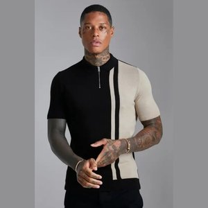 Cotton/Spandex Men's for <b>Shirts</b> High Quality Custom Embroidered Front Logo Sportswear Breathable Canvas <b>Gothic</b> Solid Pattern - Product Image 1