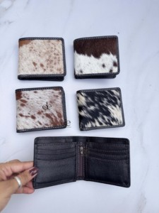 Cartera de Cuero con Diseño Único 2026, Cartera de Cuero con Estampado de Piel de Vaca, Tarjetero y Monedero para Hombre, Regalo para Él - Product Image 5
