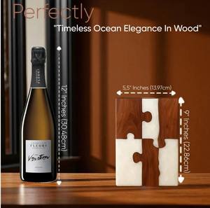 โกศบรรจุอัฐิทำมือจากไม้และเรซิ่น: ของที่ระลึกที่ไม่เหมือนใครสำหรับเก็บอัฐิมนุษย์ ขนาดกลาง 9x5.5 นิ้ว - Product Image 3